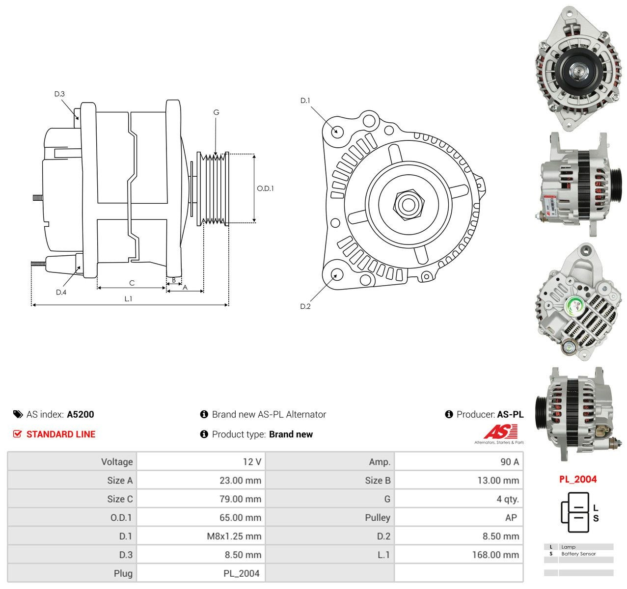 Генератор As-pl A5200 ціна, від 129.26 USD