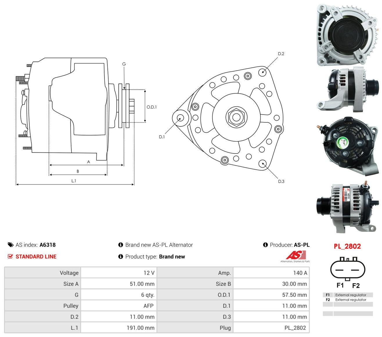 Генератор Chrysler 4868431AF ціна, від 170.92 USD