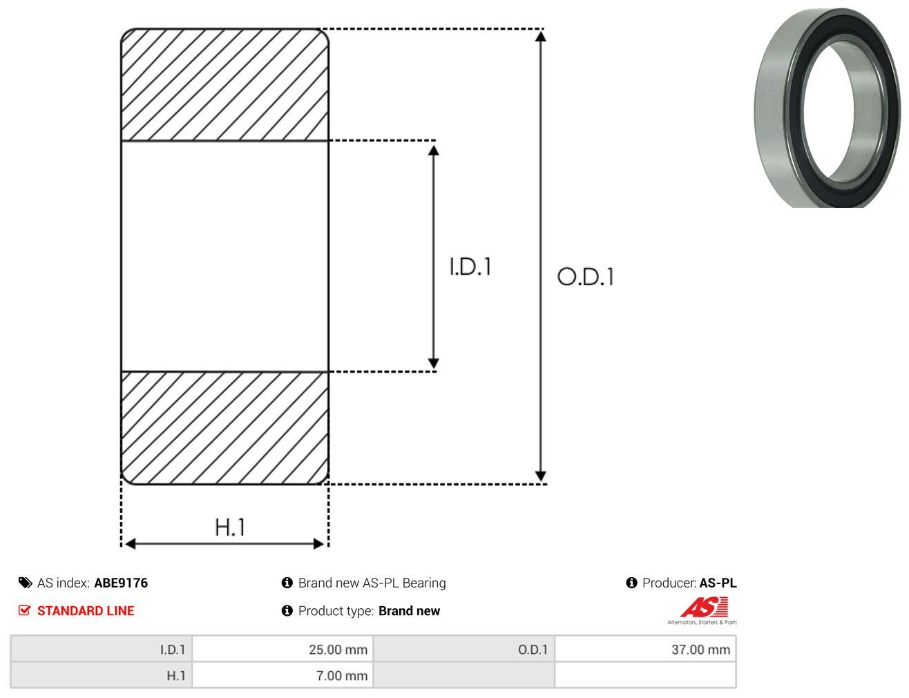 Купити 68052RS SKF Підшипник стартера
