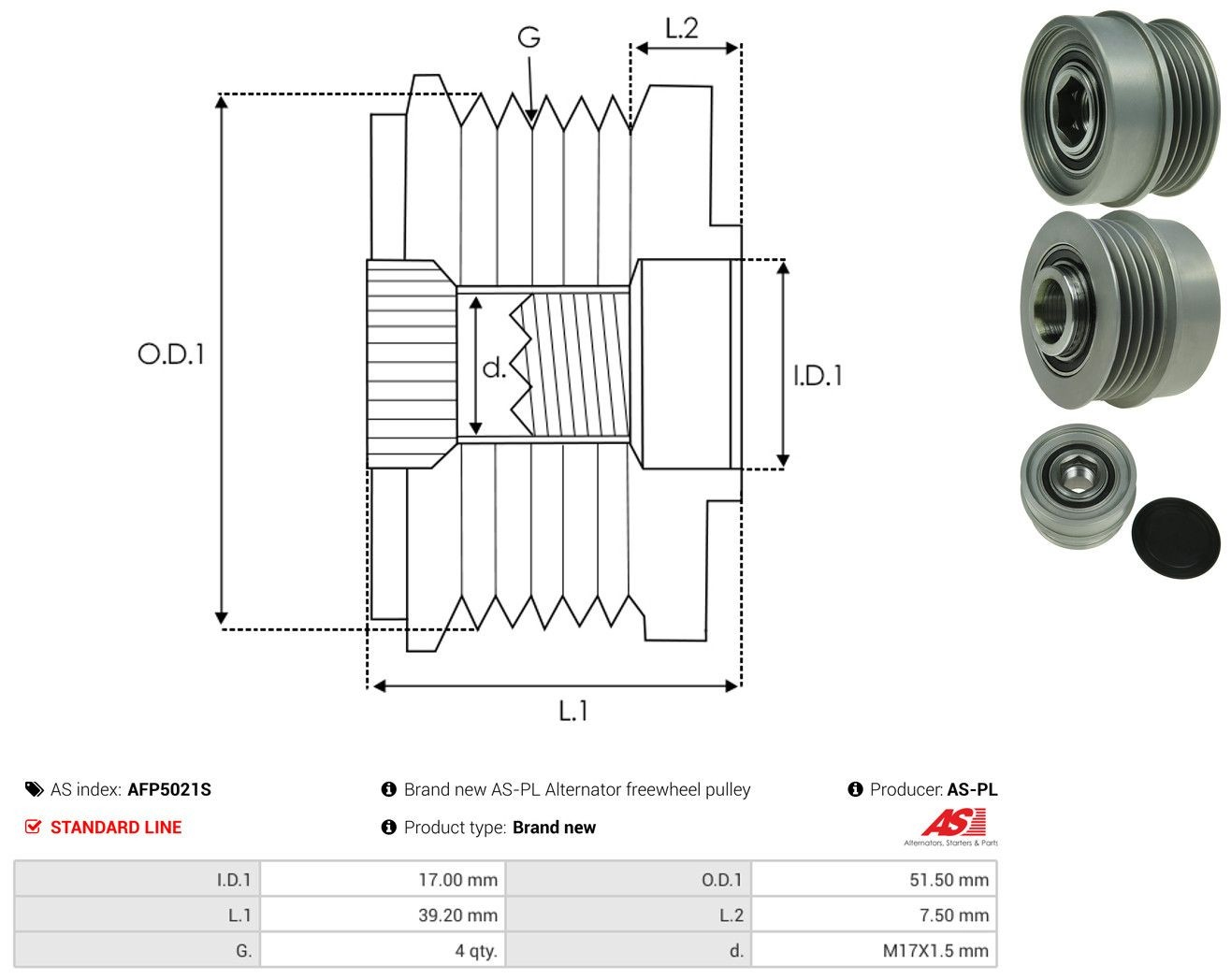 Купити Шків генератора Ford Fusion  CD
