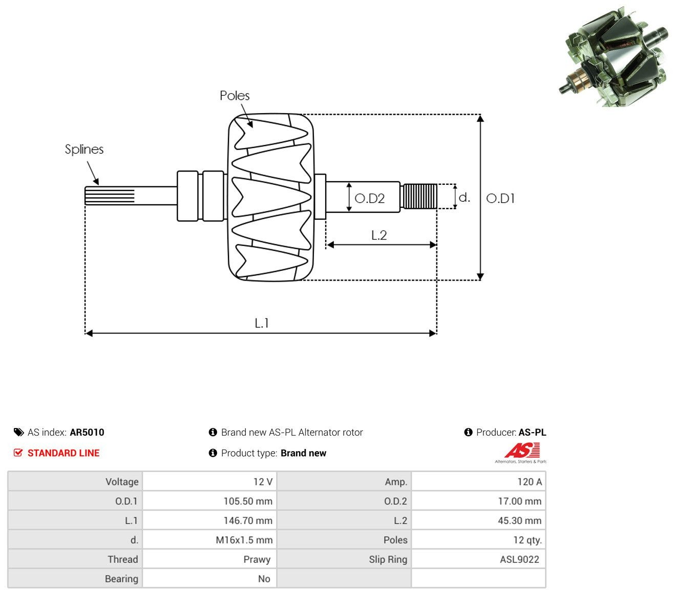 Купити Якір генератора Citroen C4 GRAND PICASSO I UA