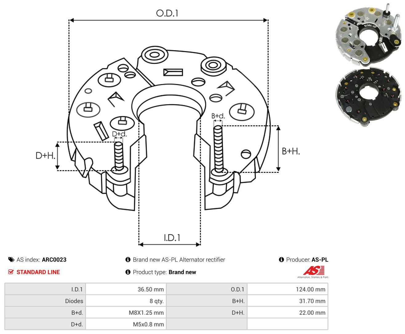 Міст діодний генератора Audi 90 B3