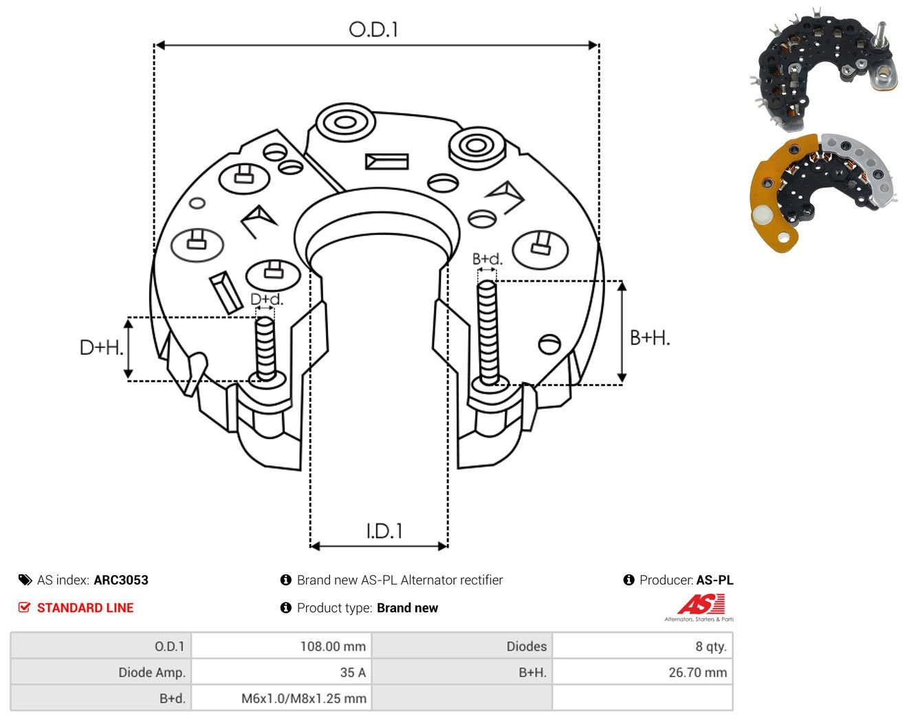 Міст діодний генератора Renault Clio I