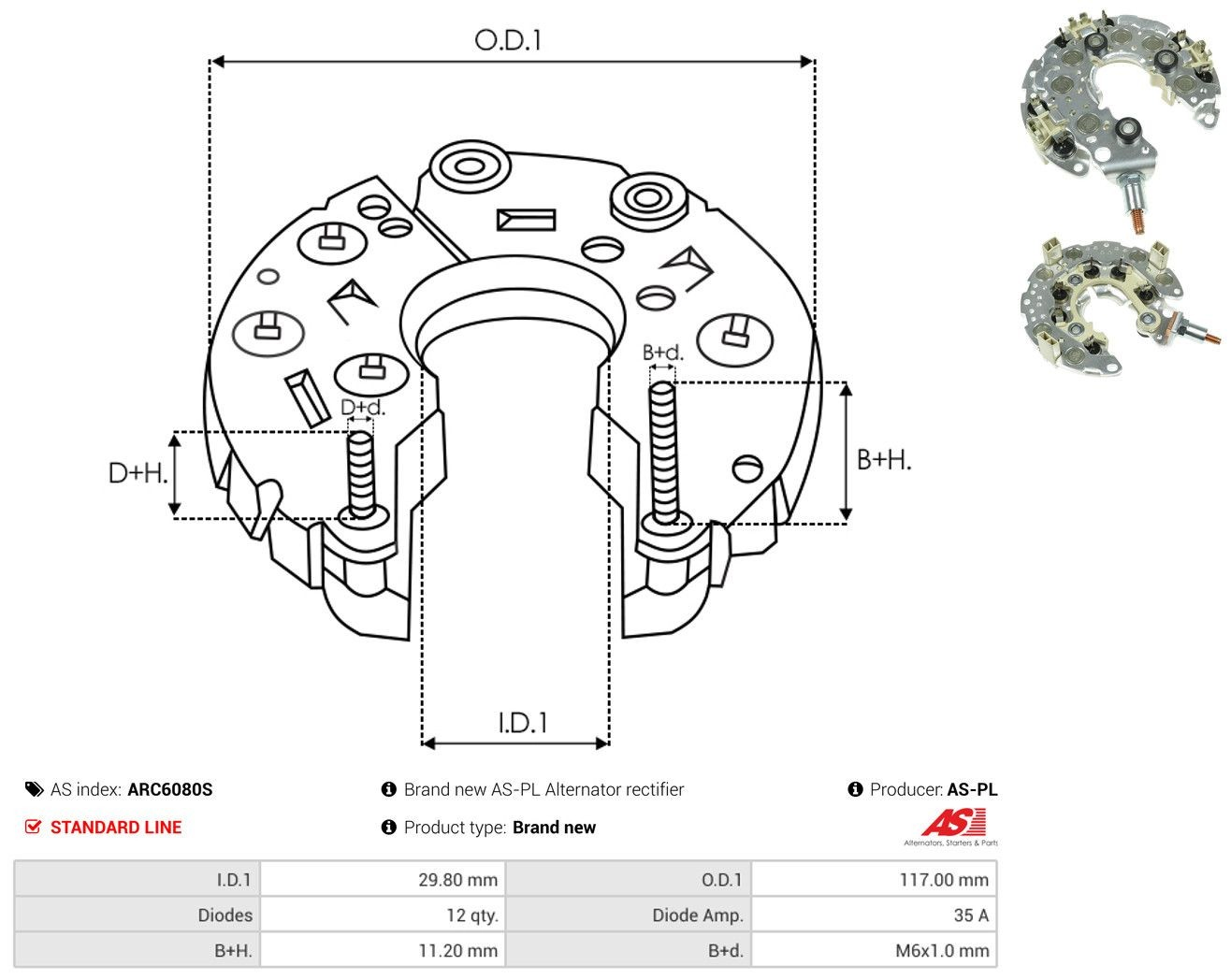 Купити ARC6080S As-pl Діодний міст