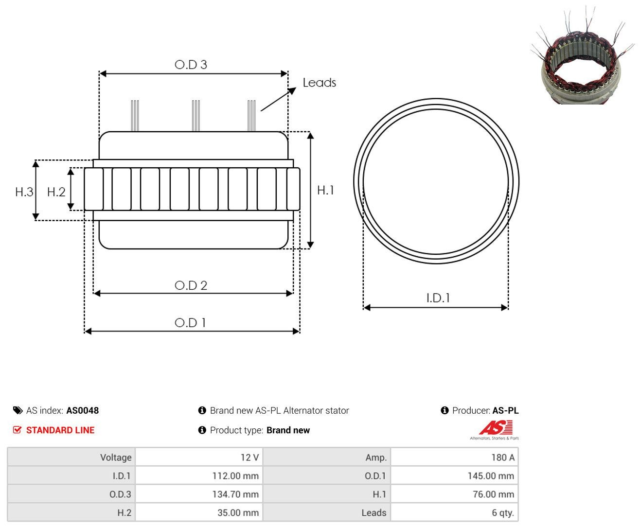 Обмотка генератора, статор F00M130145 Bosch