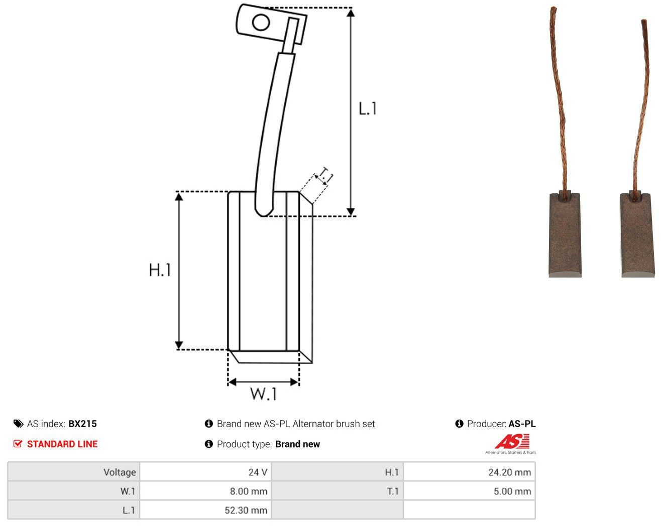 Купити 1127014026 Bosch Щітки генератора