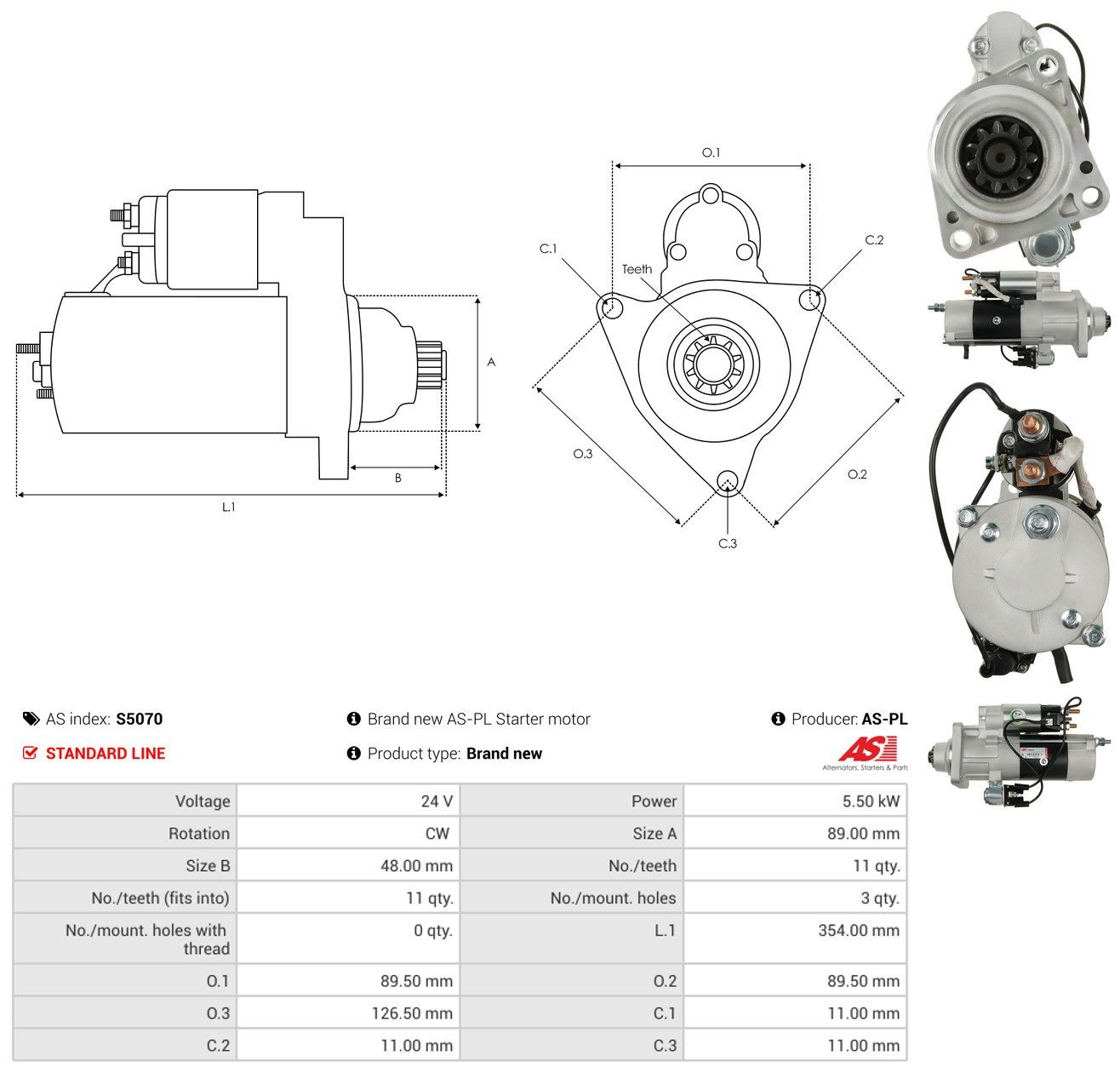 Стартер S5070 As-pl