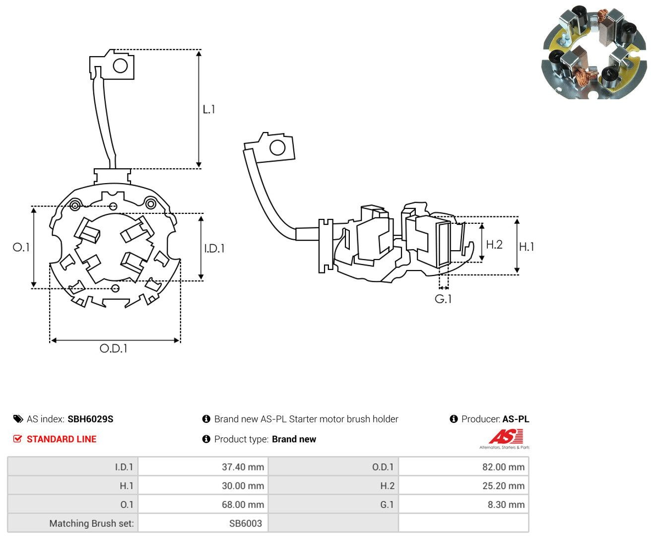 Купити Щітка стартера Toyota Land Cruiser PRADO J150
