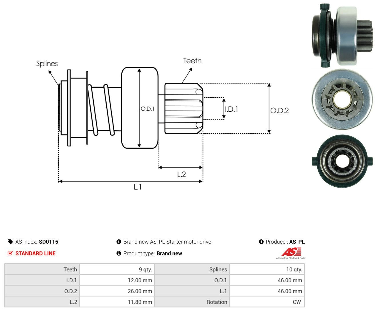 Купити Бендикс стартера Renault Modus  JP0