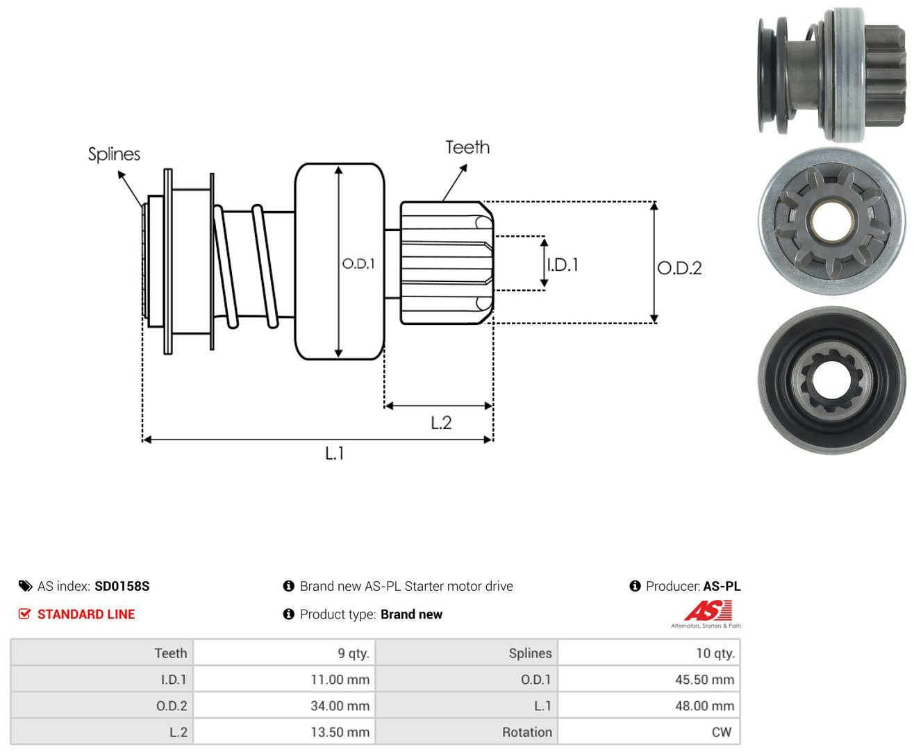 Бендикс As-pl SD0158S ціна, від 17.67 USD