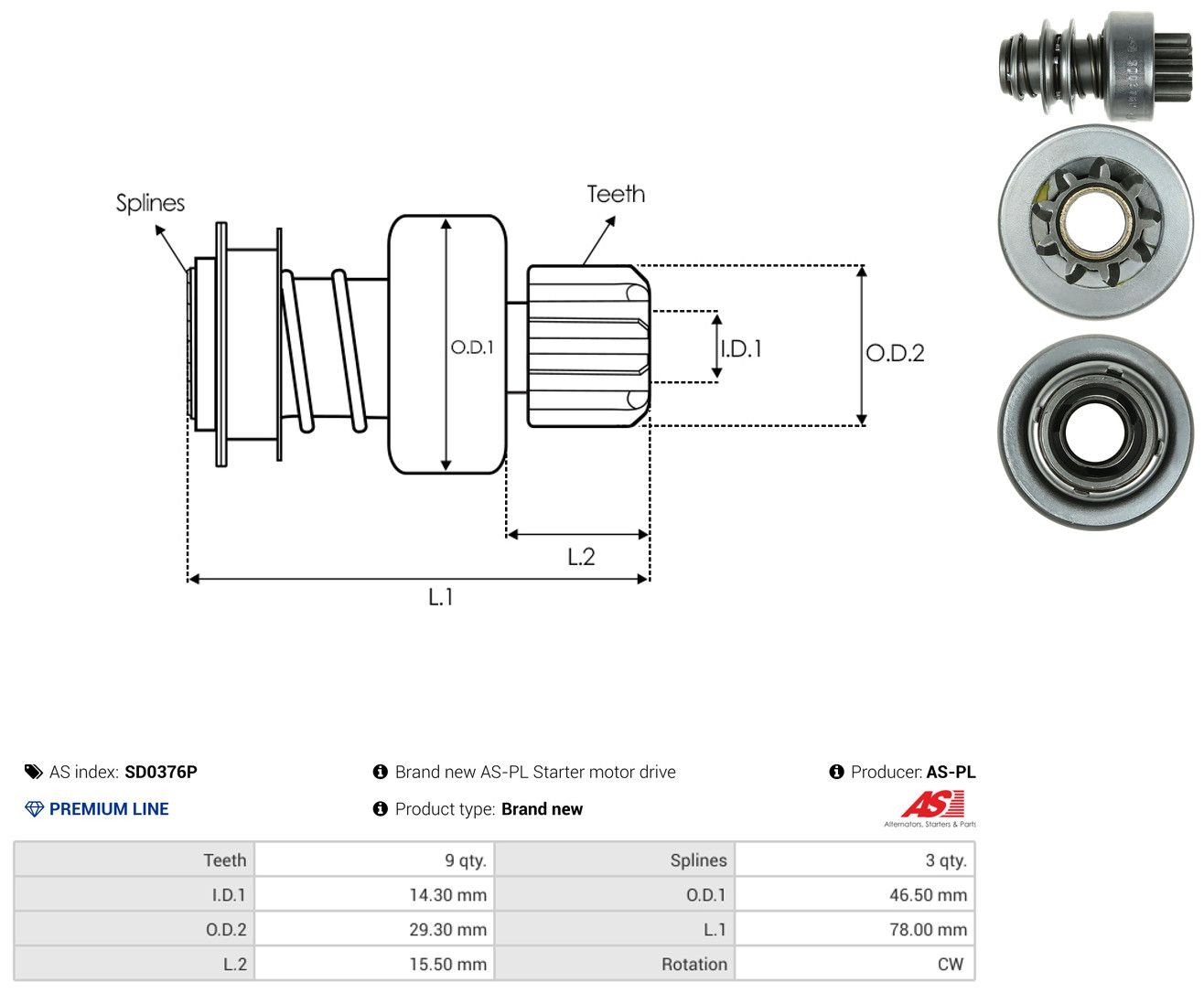 Бендикс стартера A0001512013 Mercedes