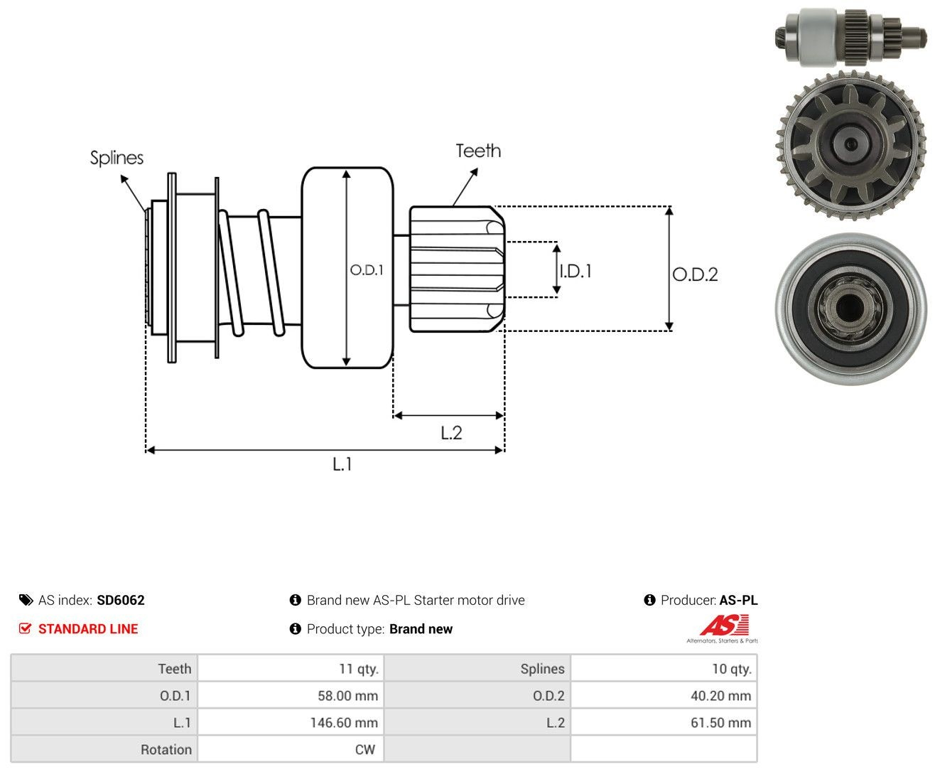 Купити Бендикс стартера Toyota Land Cruiser 90 J9