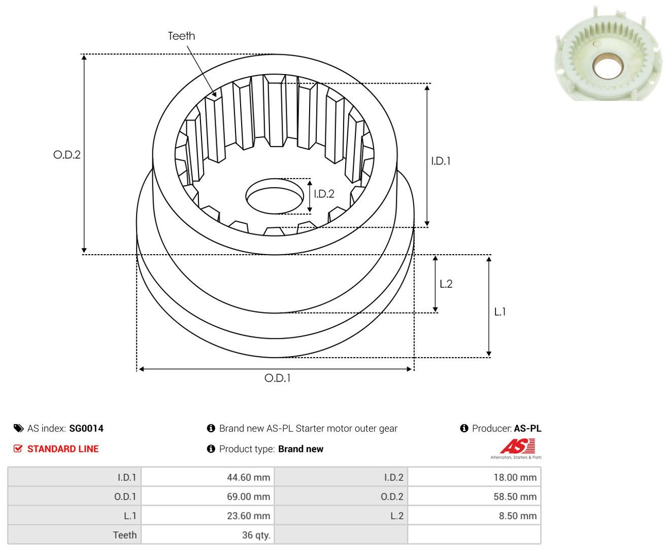 Купити SG0014 Bosch Шестерня стартера