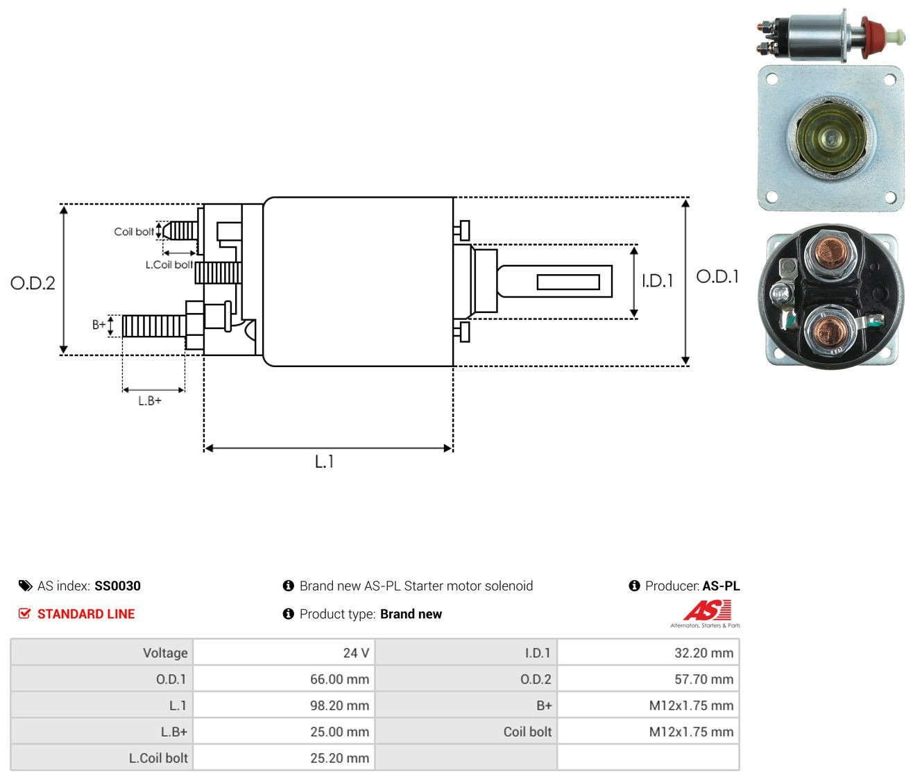 Втягуюче стартера As-pl SS0030