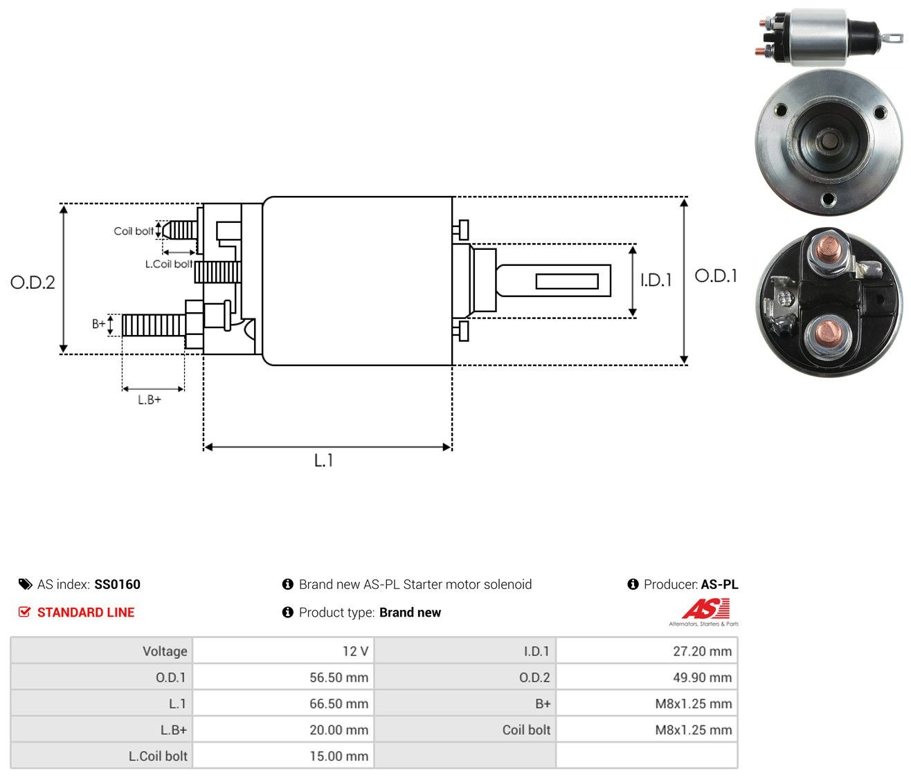 Втягуюче реле стартера STC4462 Rover