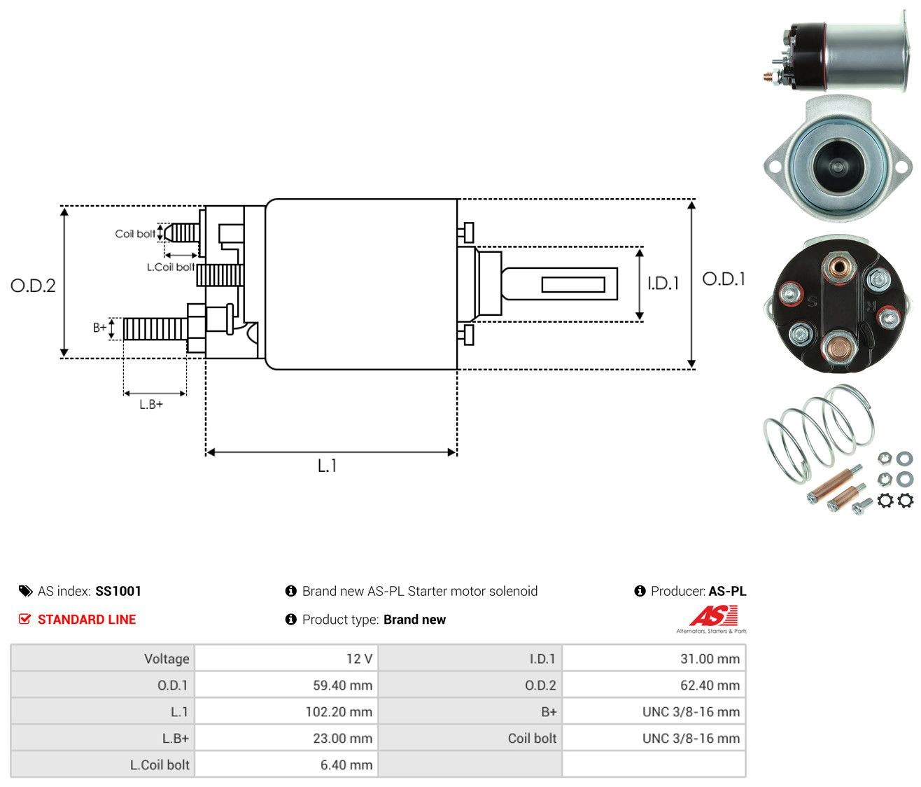 Контактор As-pl SS1001 ціна, від 1.37 USD