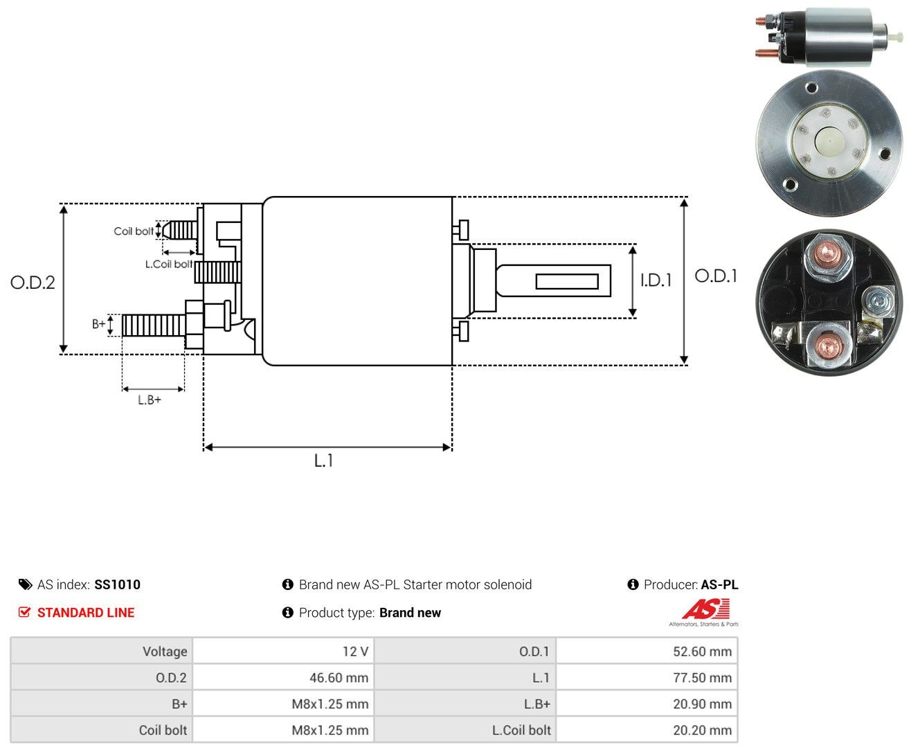 Втягуюче стартера As-pl SS1010