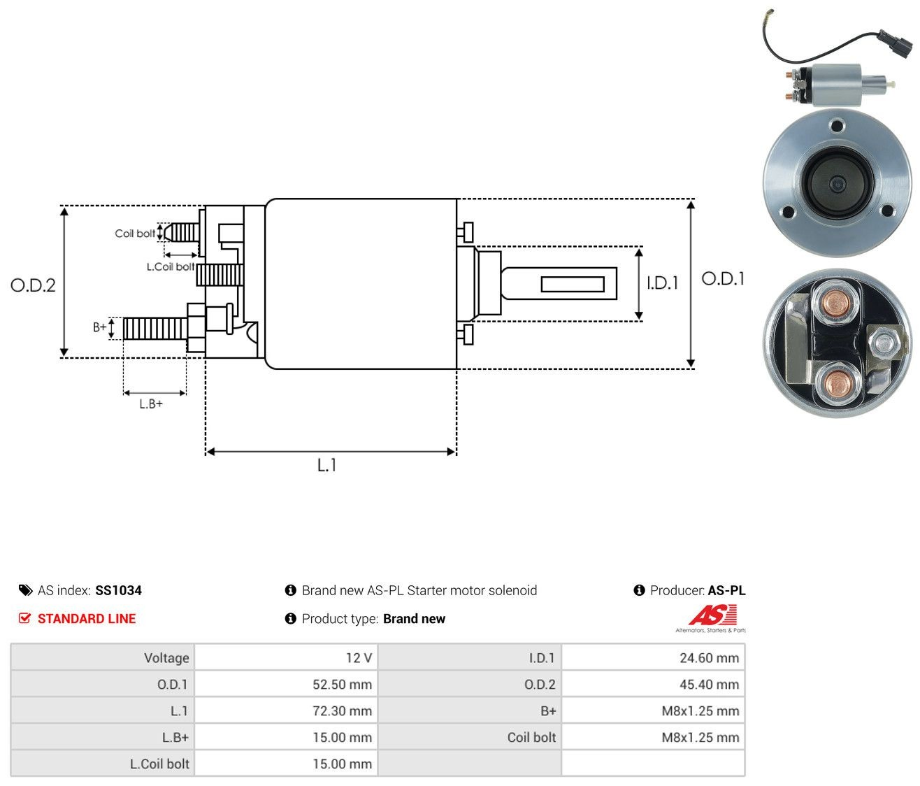 Контактор As-pl SS1034 ціна, від 15.55 USD