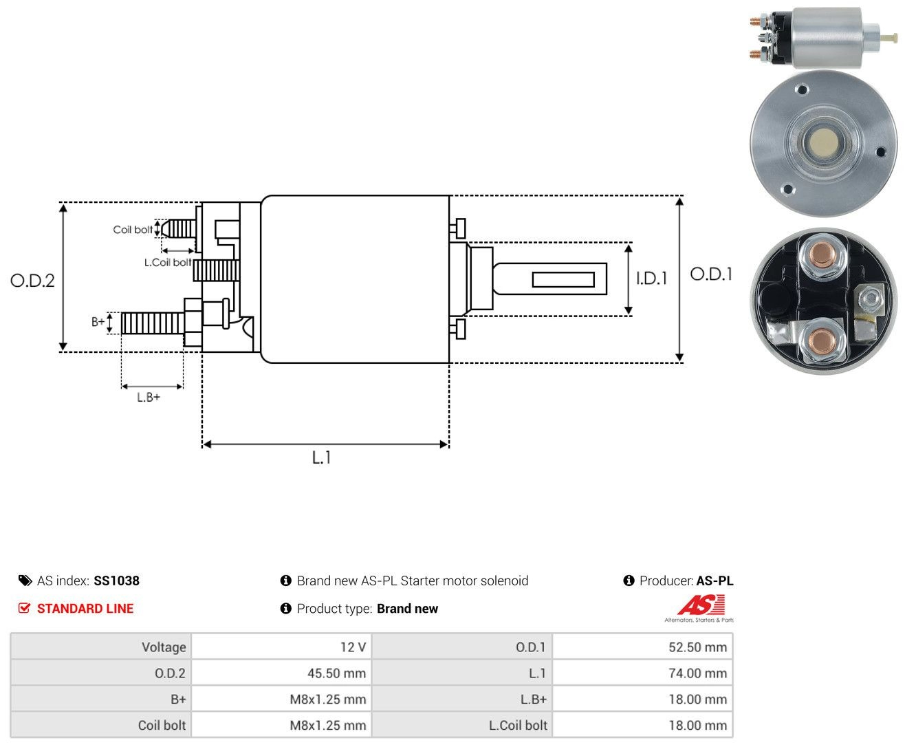 Контактор As-pl SS1038 ціна, від 18.96 USD