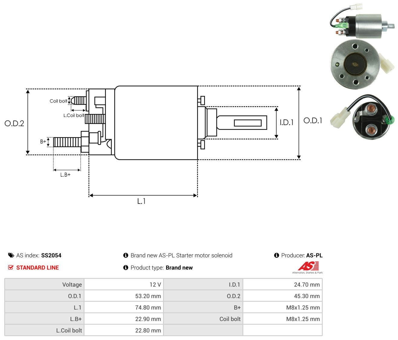 Втягуюче стартера As-pl SS2054