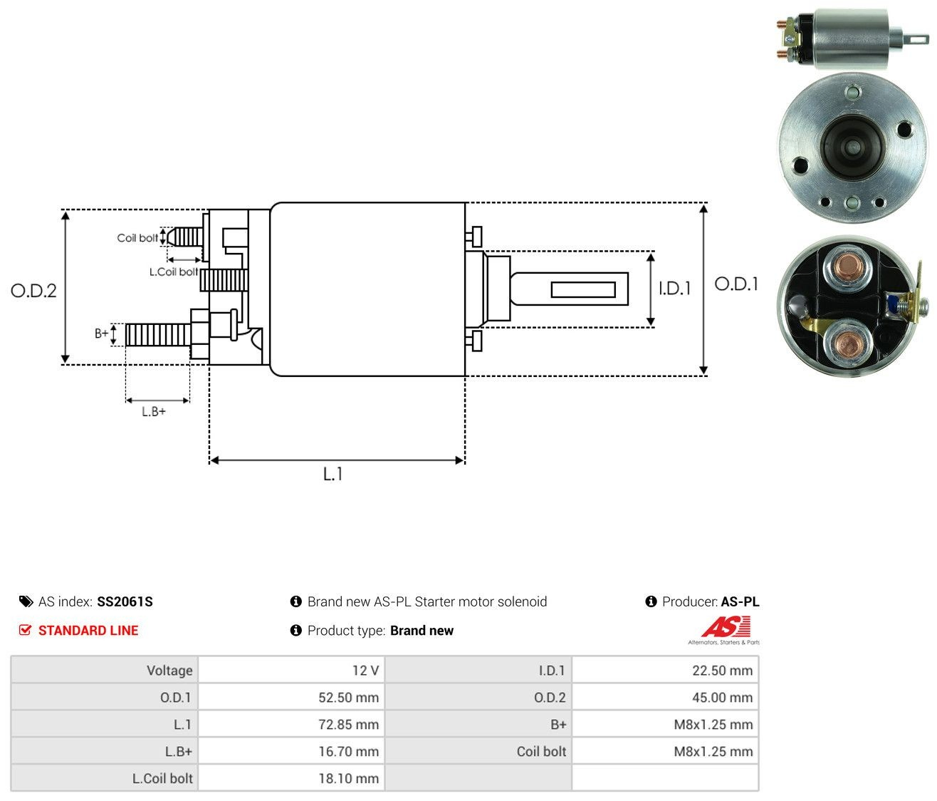 Втягуюче стартера As-pl SS2061S