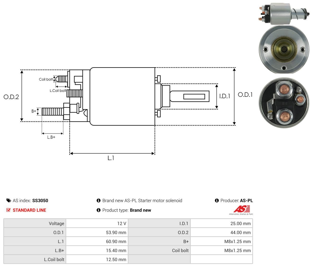 Втягуюче стартера As-pl SS3050