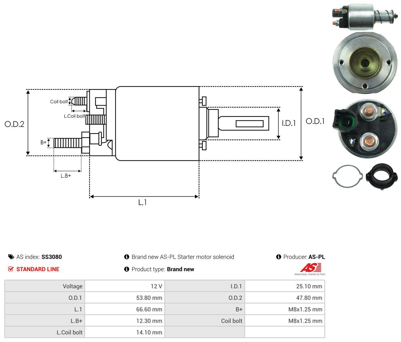 Втягуюче стартера As-pl SS3080