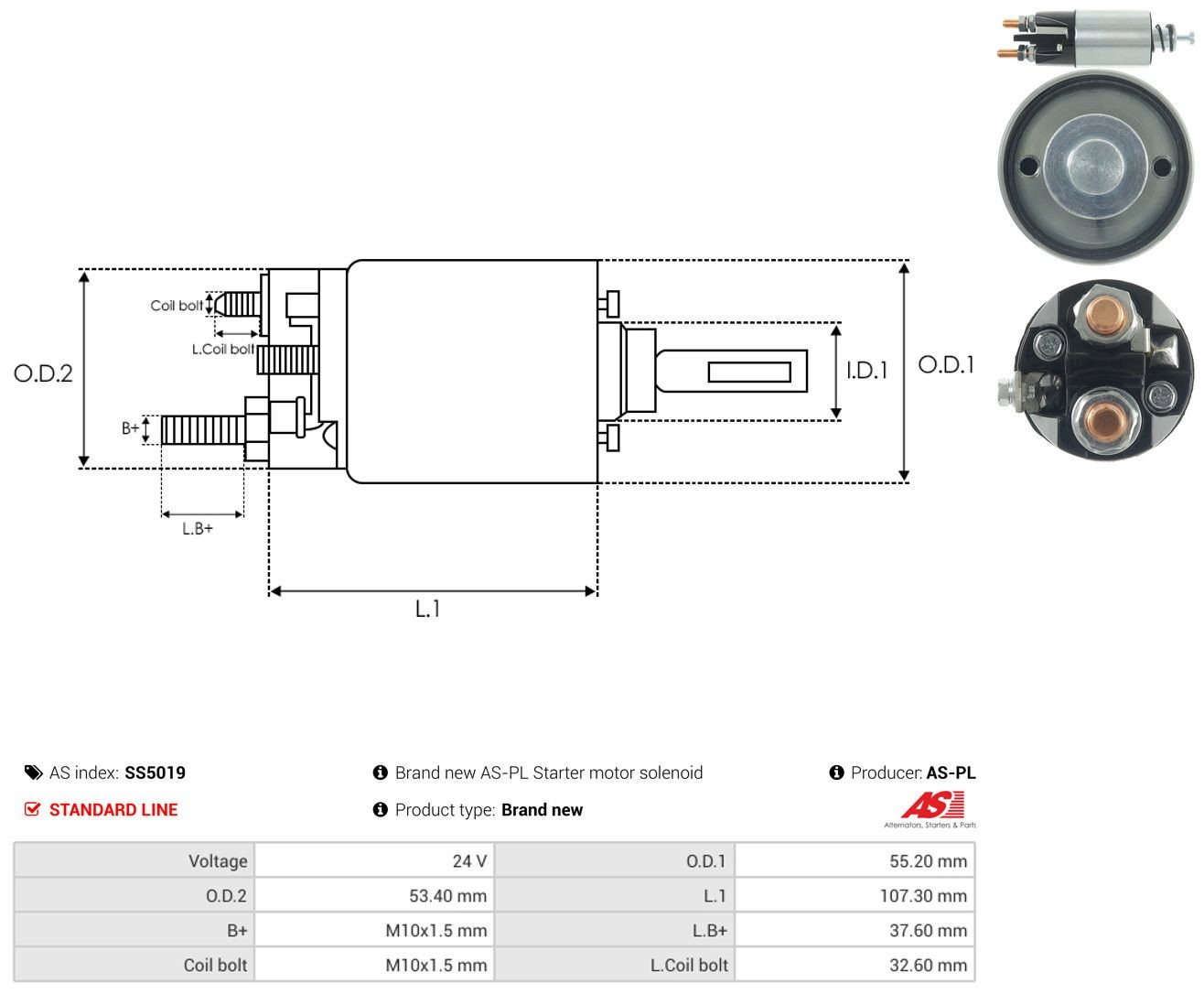 Контактор As-pl SS5019 ціна, від 40.80 USD