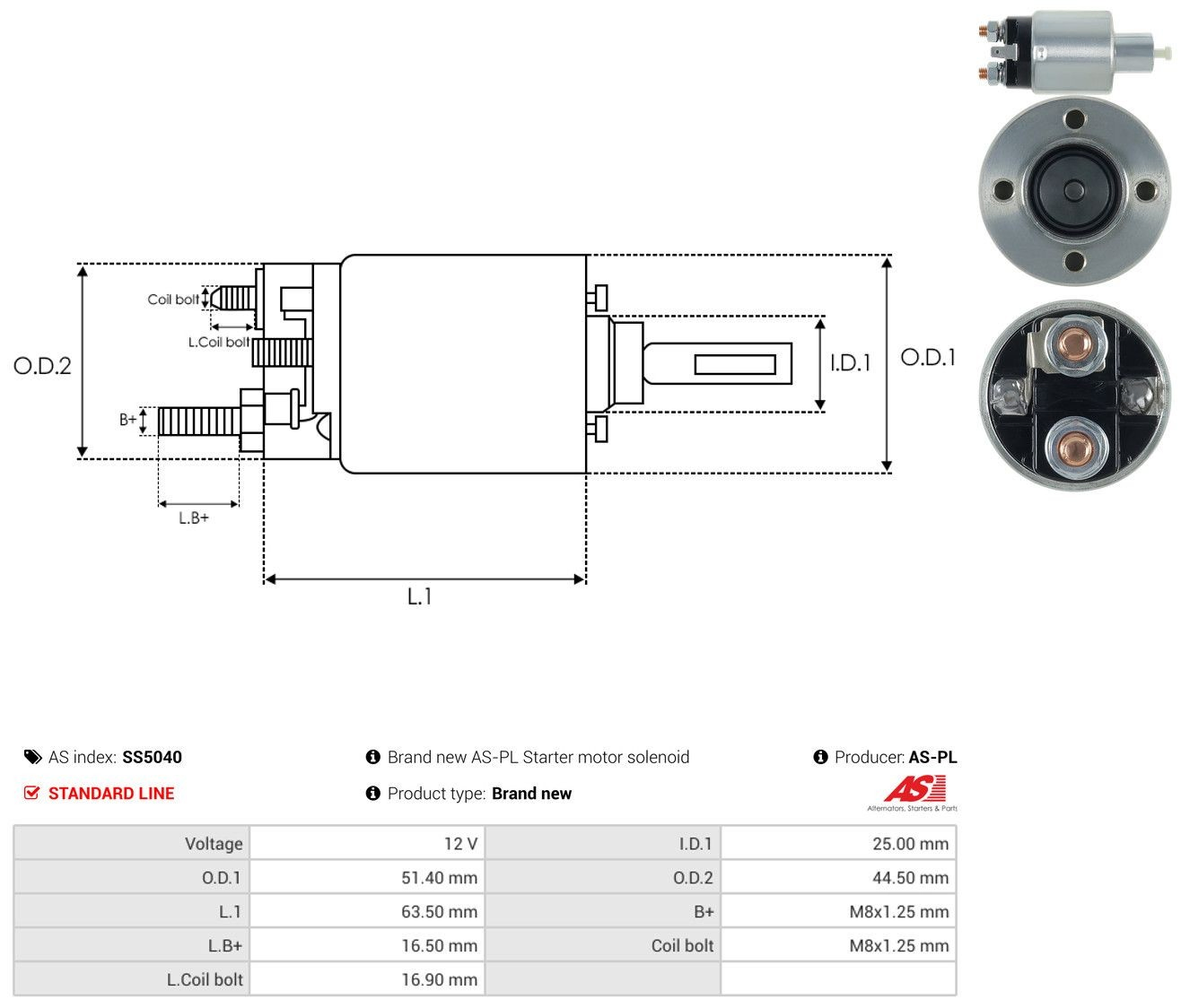 Контактор As-pl SS5040 ціна, від 23.34 USD