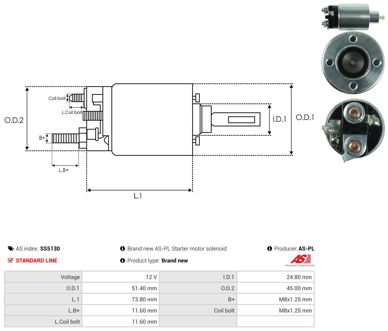 Втягуюче стартера As-pl SS5130