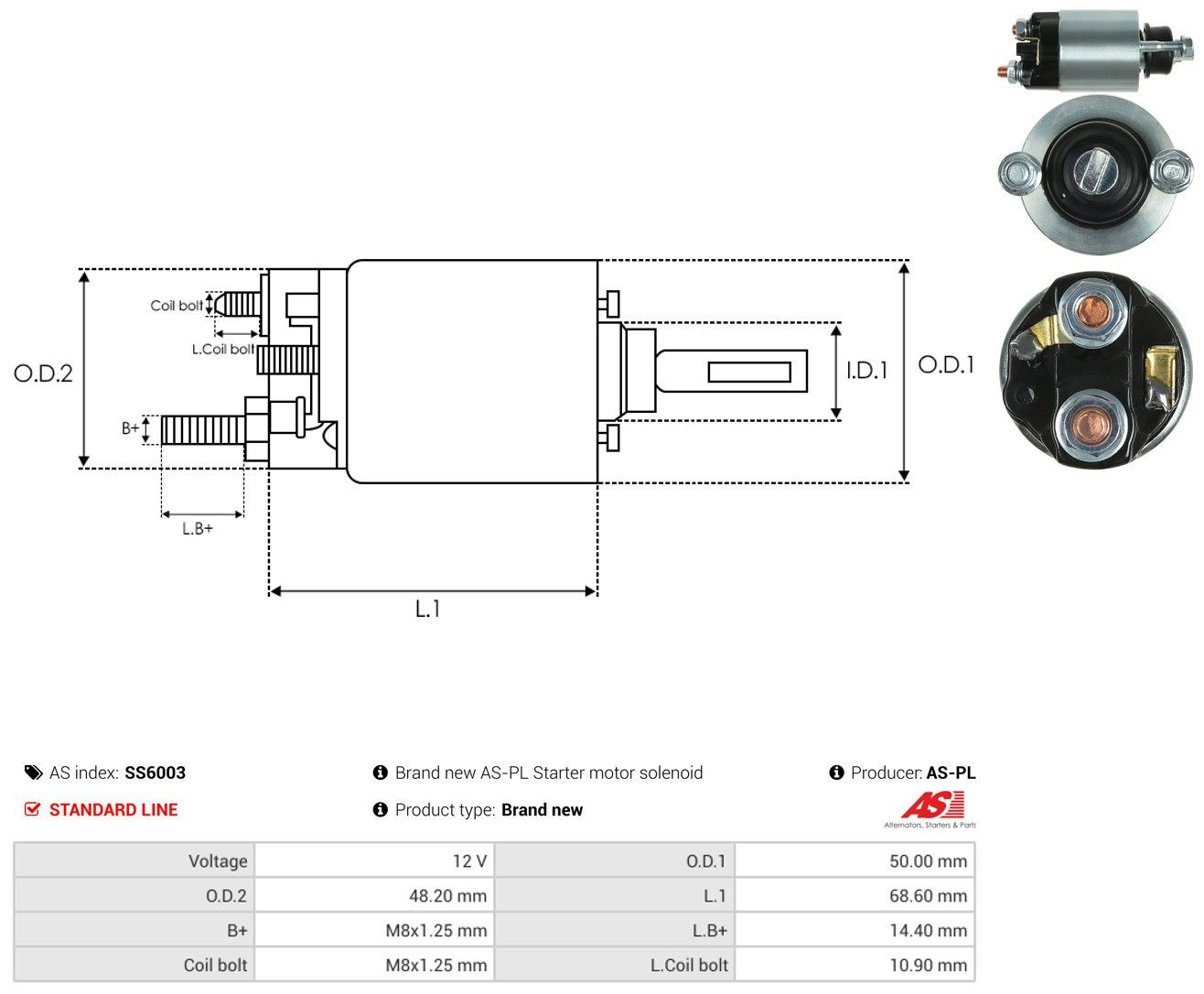 Втягуюче стартера As-pl SS6003