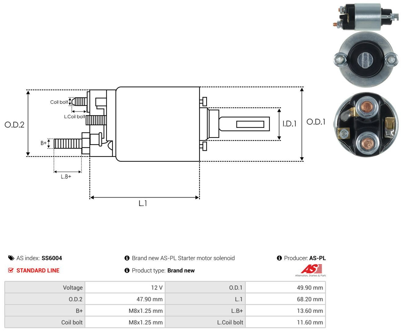 Втягуюче стартера As-pl SS6004