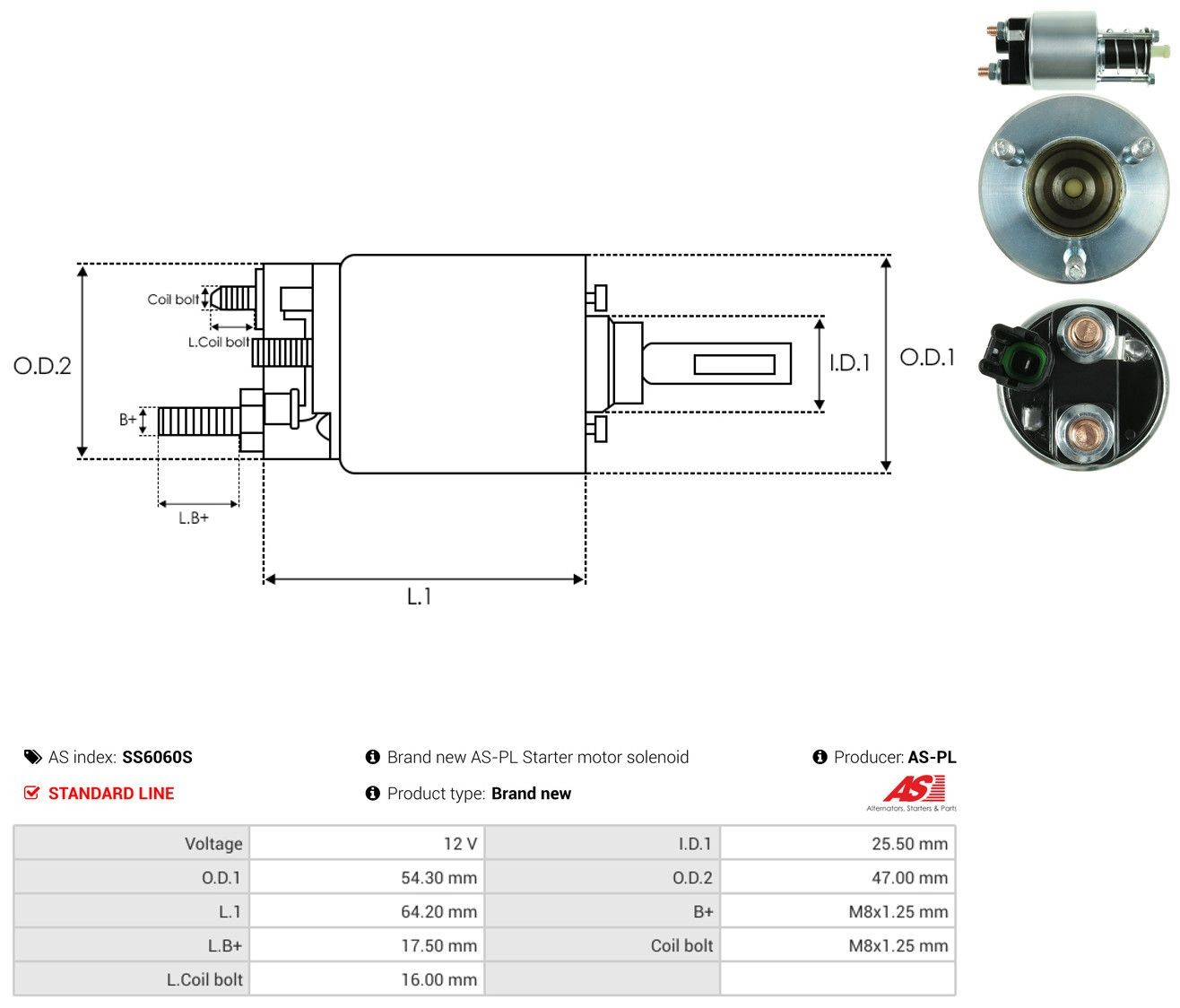 Втягуюче стартера As-pl SS6060S