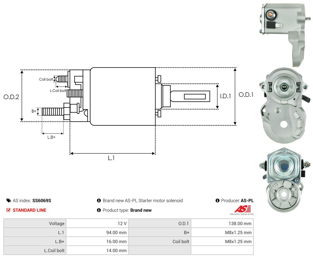Контактор As-pl SS6069S ціна, від 35.35 USD