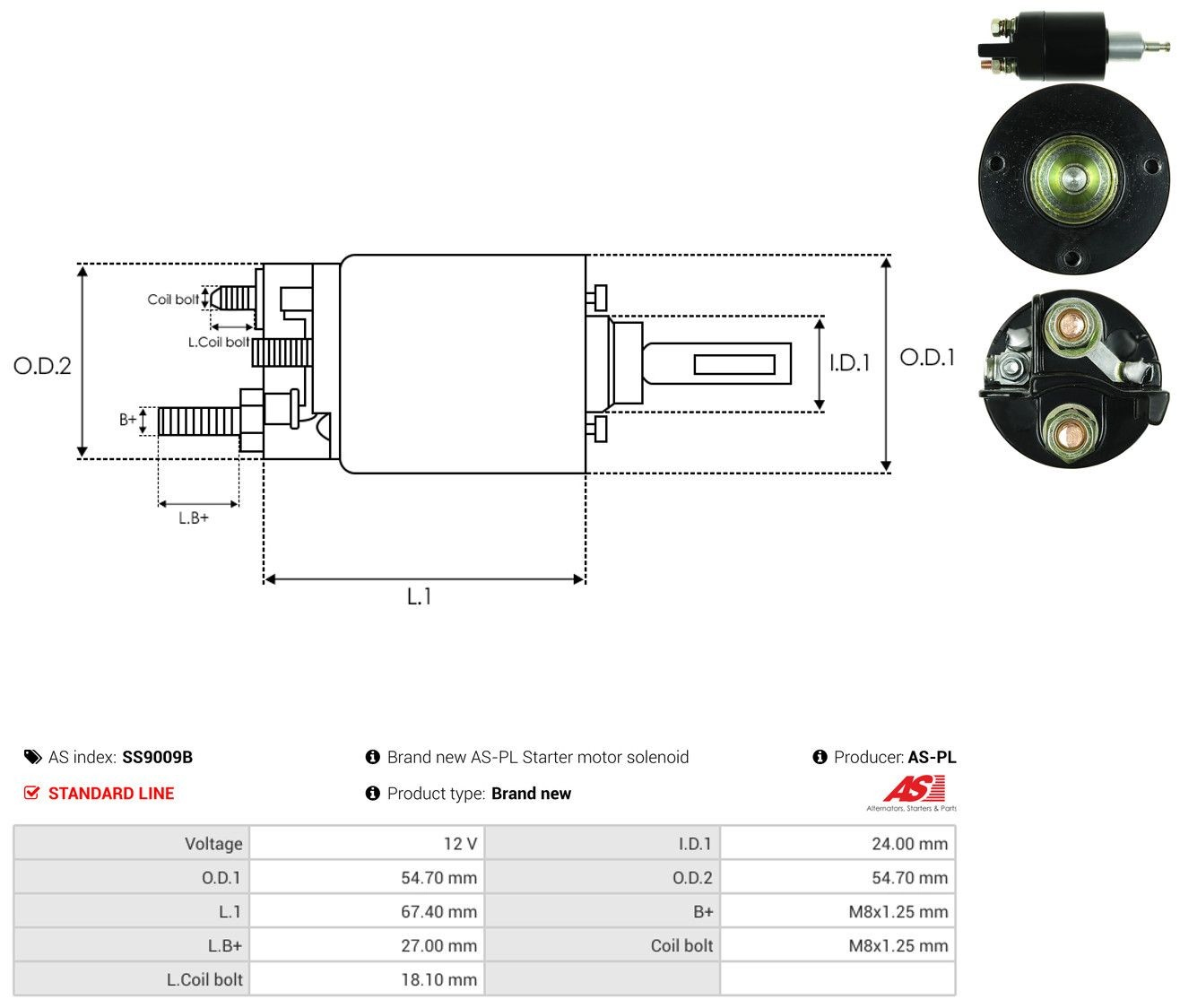 Втягуюче стартера As-pl SS9009B