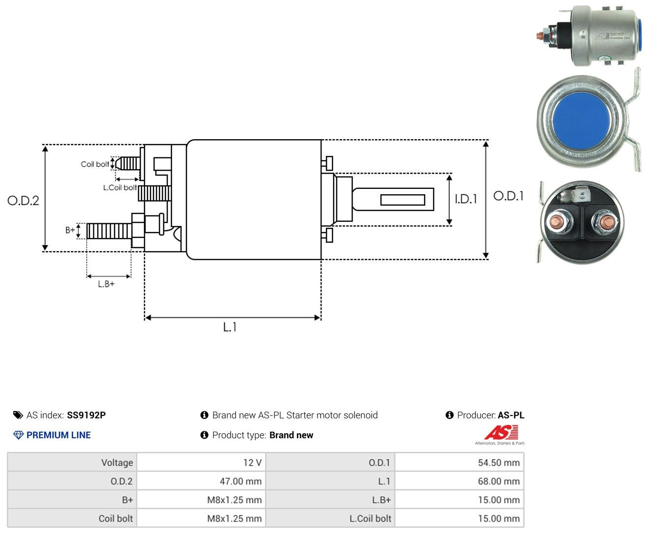 Втягуюче стартера As-pl SS9192P
