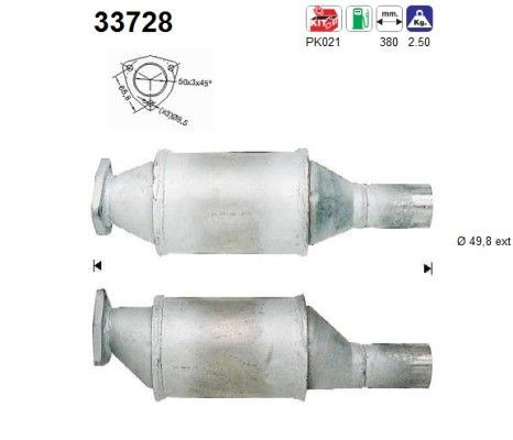 Конвертор-каталізатор (каталітичний нейтралізатор) Seat Toledo I седан (1L) (1991 - 1999) ціна, від 116.35 USD
