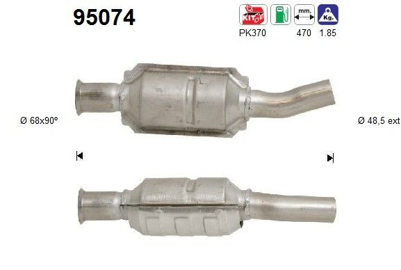 95074 AS/Auto Storm Каталітичний нейтралізатор відпрацьованих газів