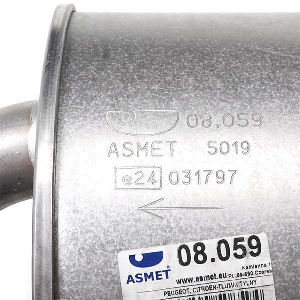 Глушник, задня частина 08059 Asmet
