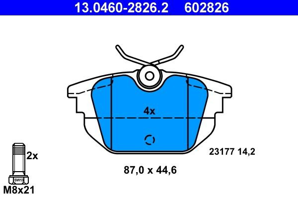 Задні гальмівні колодки ATE 13046028262 ціна, від 14.56 USD