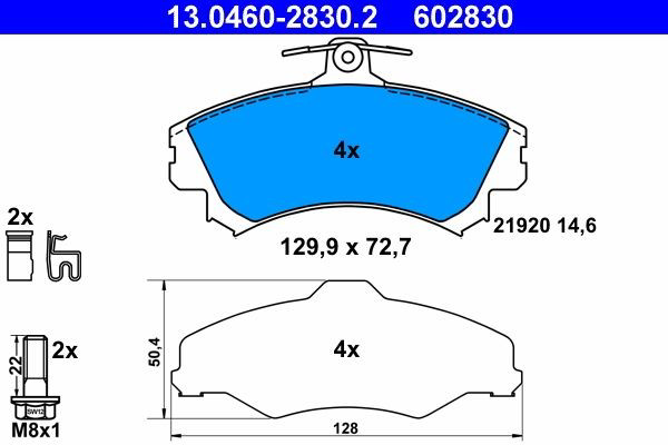 Гальмівні колодки ATE 13046028302 ціна, від 19.71 USD