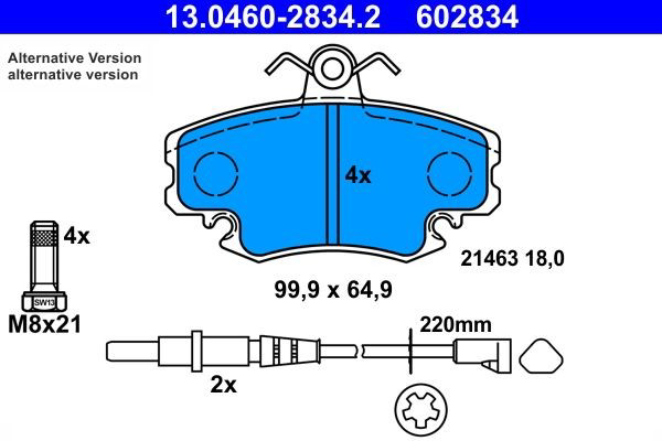Гальмівні колодки ATE 13046028342 ціна, від 22.05 USD