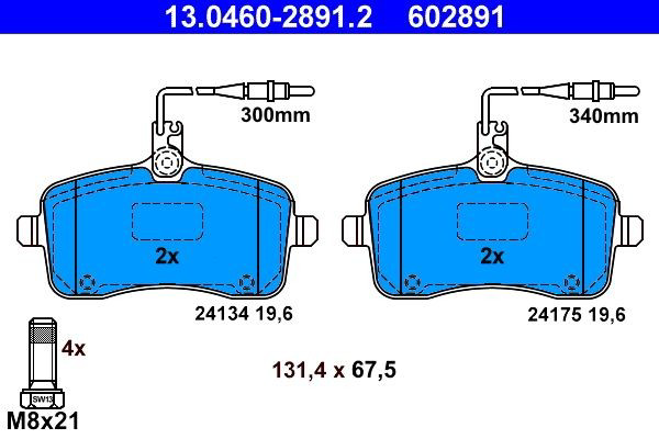 Гальмівні колодки ATE 13046028912 ціна, від 26.26 USD