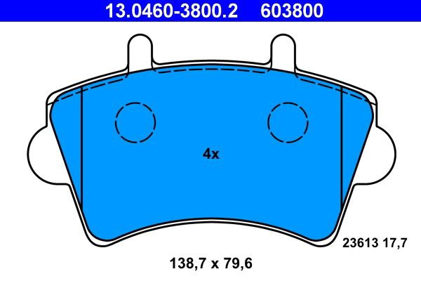 Гальмівні колодки ATE 13046038002 ціна, від 22.52 USD