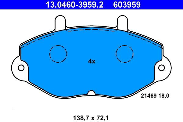 Гальмівні колодки ATE 13046039592 ціна, від 17.82 USD