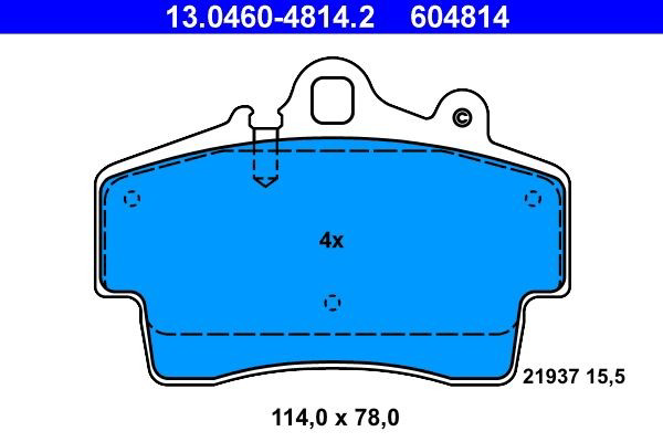 Гальмівні колодки ATE 13046048142 ціна, від 56.52 USD