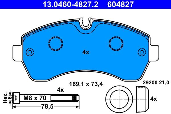 Гальмівні колодки ATE 13046048272 ціна, від 30.13 USD