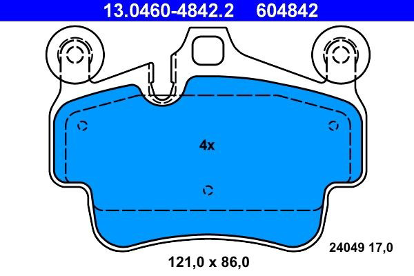 Гальмівні колодки ATE 13046048422 ціна, від 78.59 USD