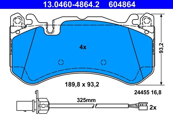 Гальмівні колодки ATE 13046048642 ціна, від 102.86 USD