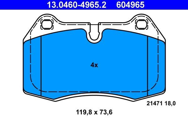 Гальмівні колодки ATE 13046049652 ціна, від 43.37 USD